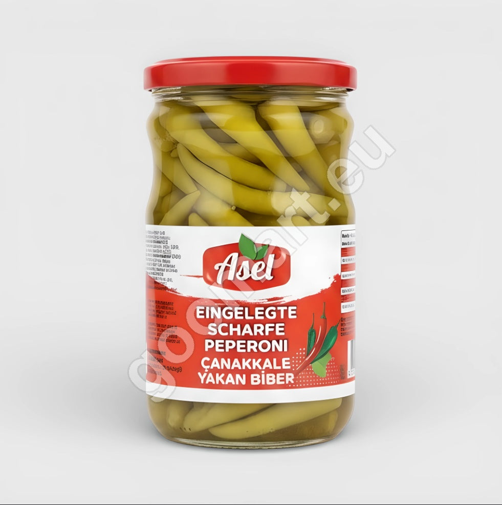 Asel Eingelegte Scharfe Peperoni 660g - Goomart