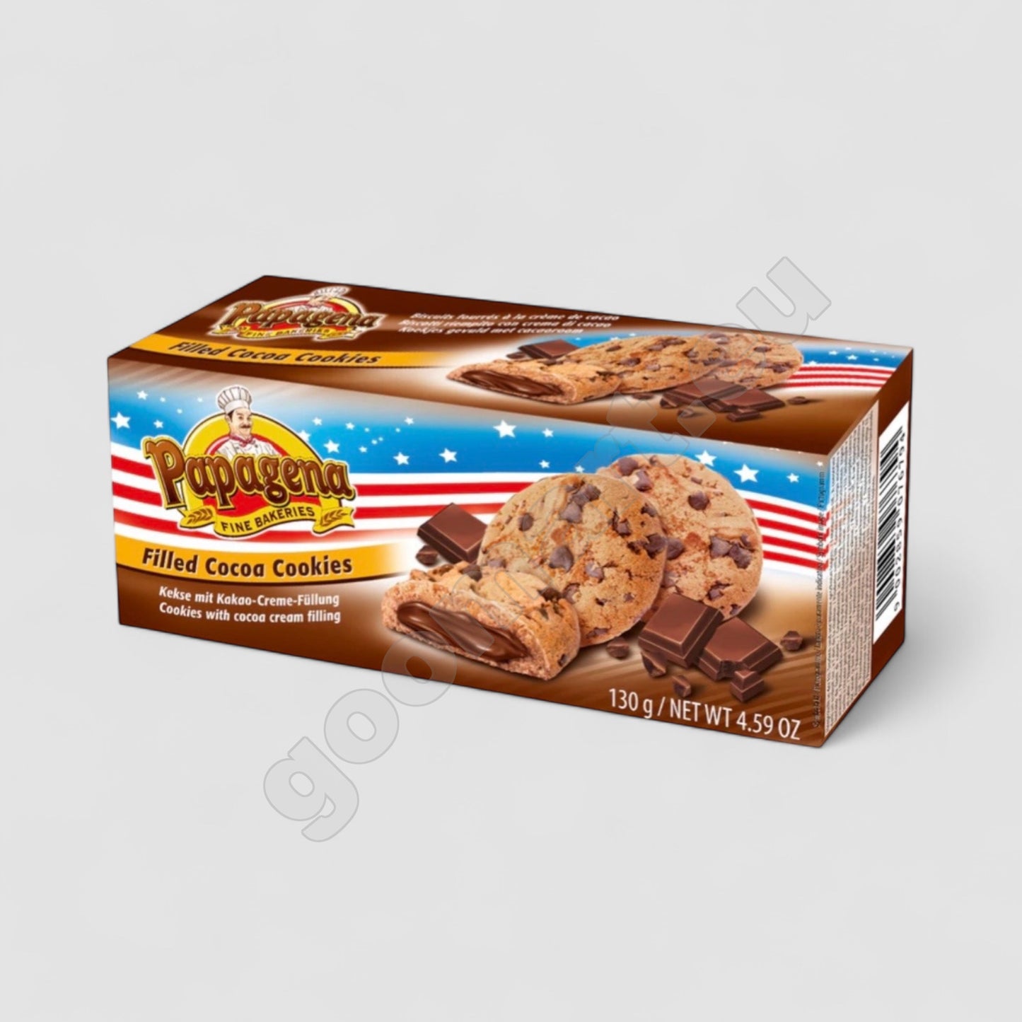 Papagena Choco Chip Cookies mit Schokoladencremefüllung 130g - Goomart