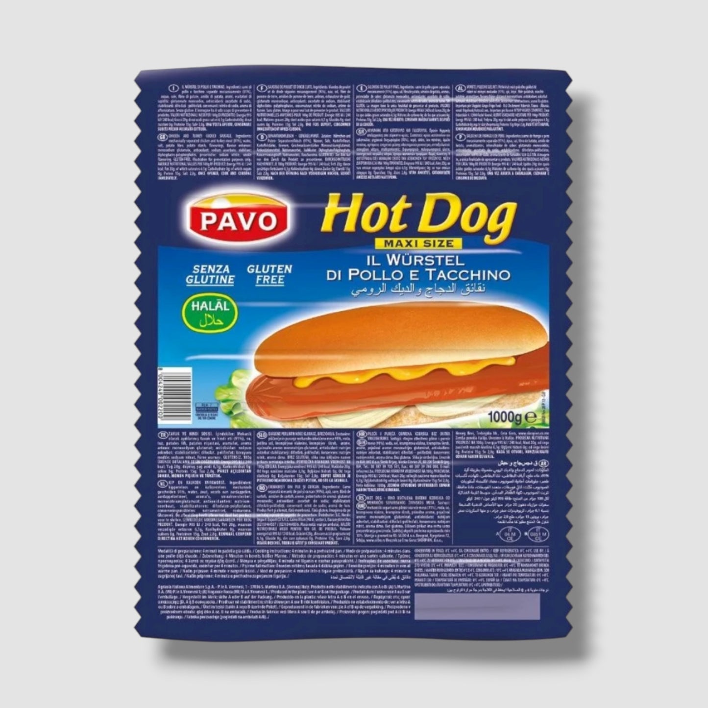 Pavo Hotdog Würstchen aus Huhn und Pute 1kg - Goomart