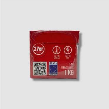 27er Original Shisha Kokoskohle 1 kg – 54× 27 mm Naturkohle - Goomart