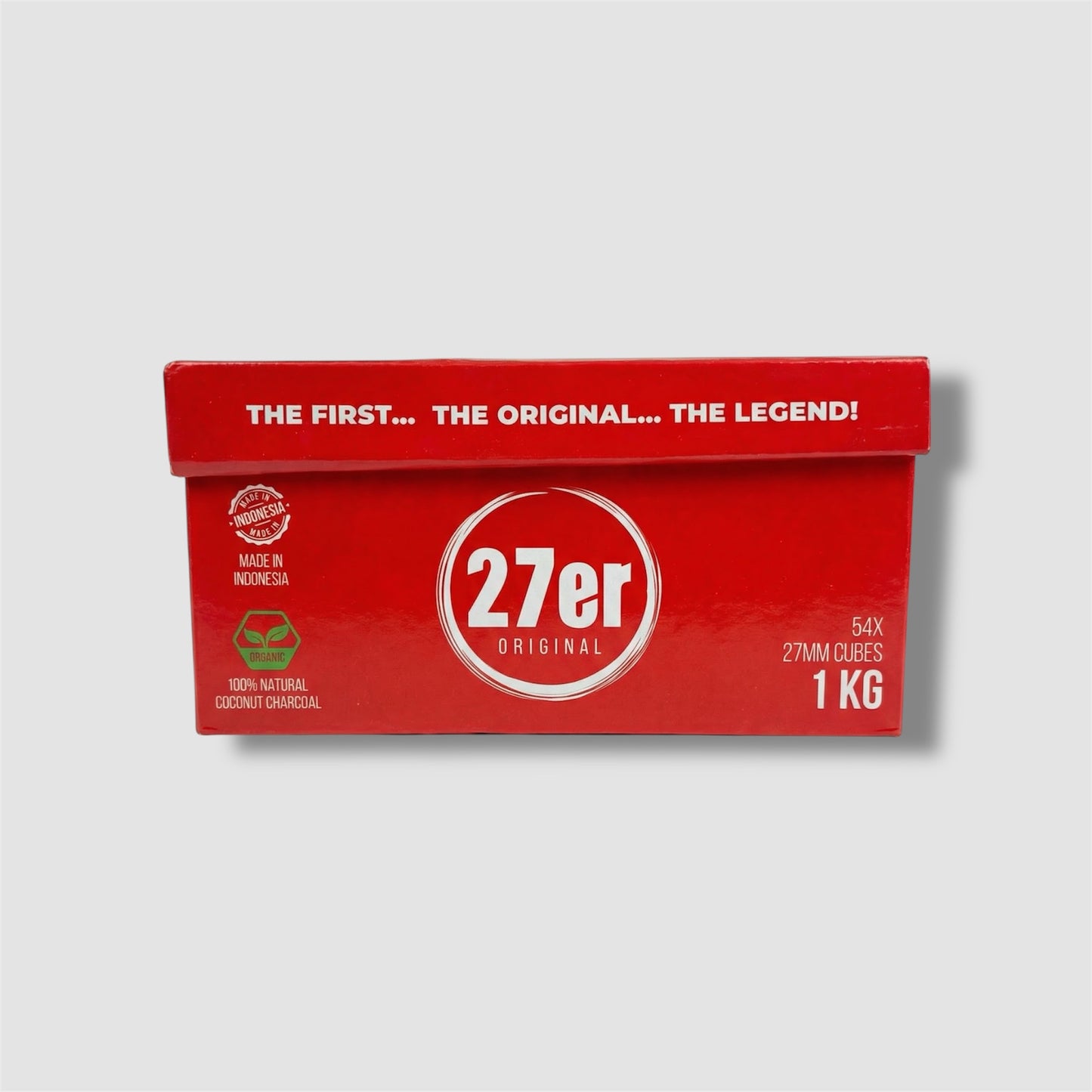 27er Original Shisha Kokoskohle 1 kg – 54× 27 mm Naturkohle - Goomart