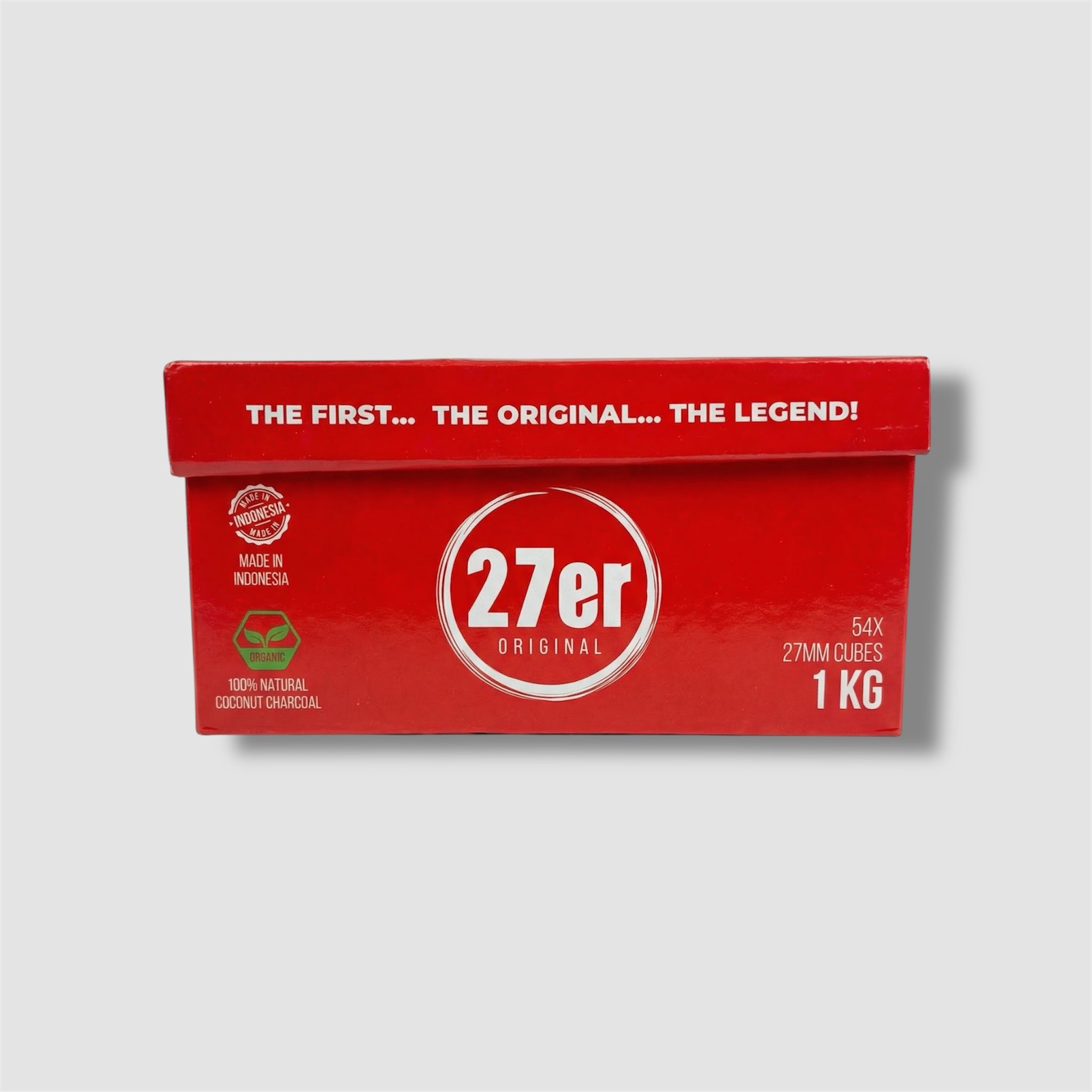 27er Original Shisha Kokoskohle 1 kg – 54× 27 mm Naturkohle - Goomart