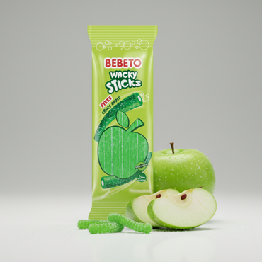 Bebeto Saure Fruchtgummisticks Apfel 180g - Goomart