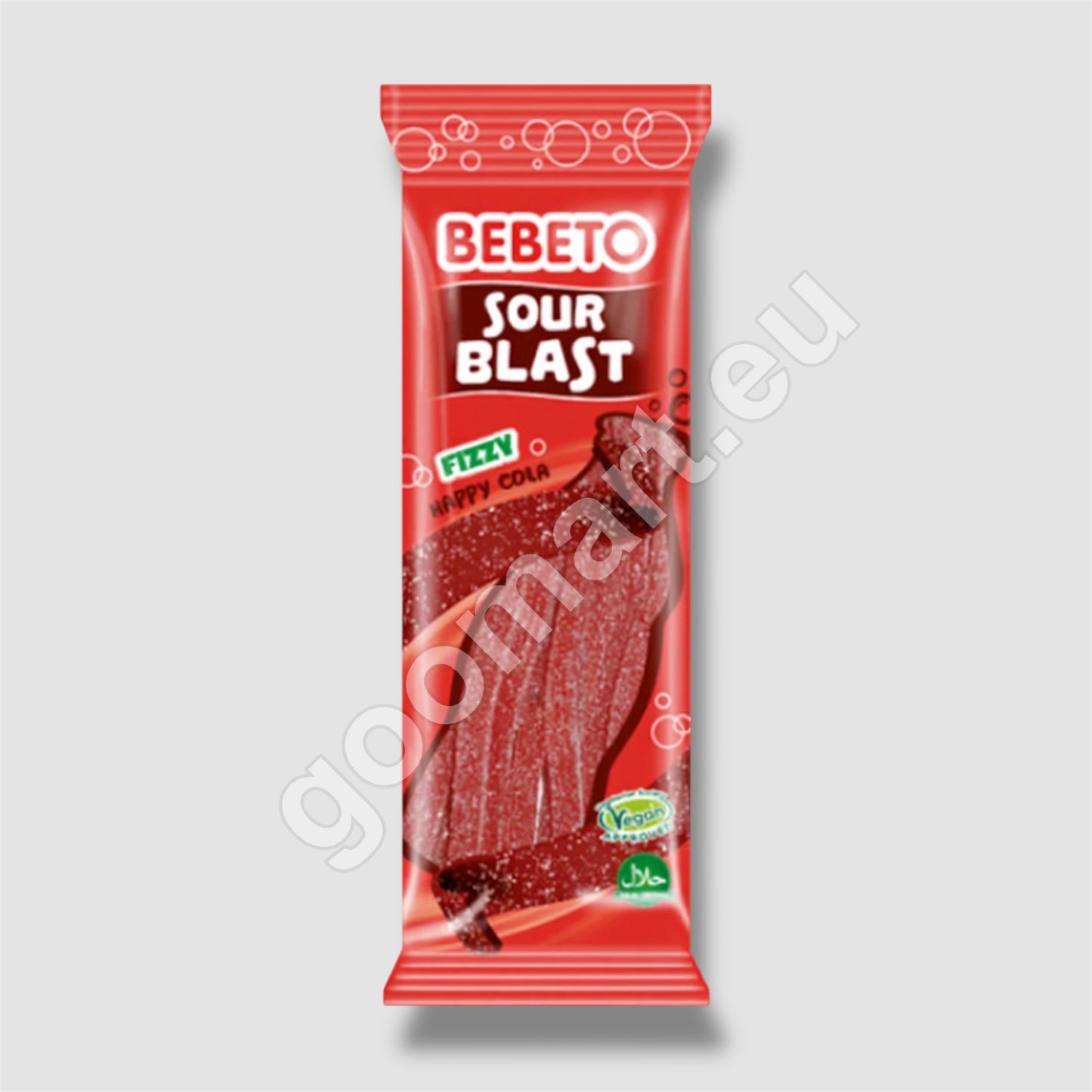 Bebeto Saure Fruchtgummistreifen Cola 180g - Goomart
