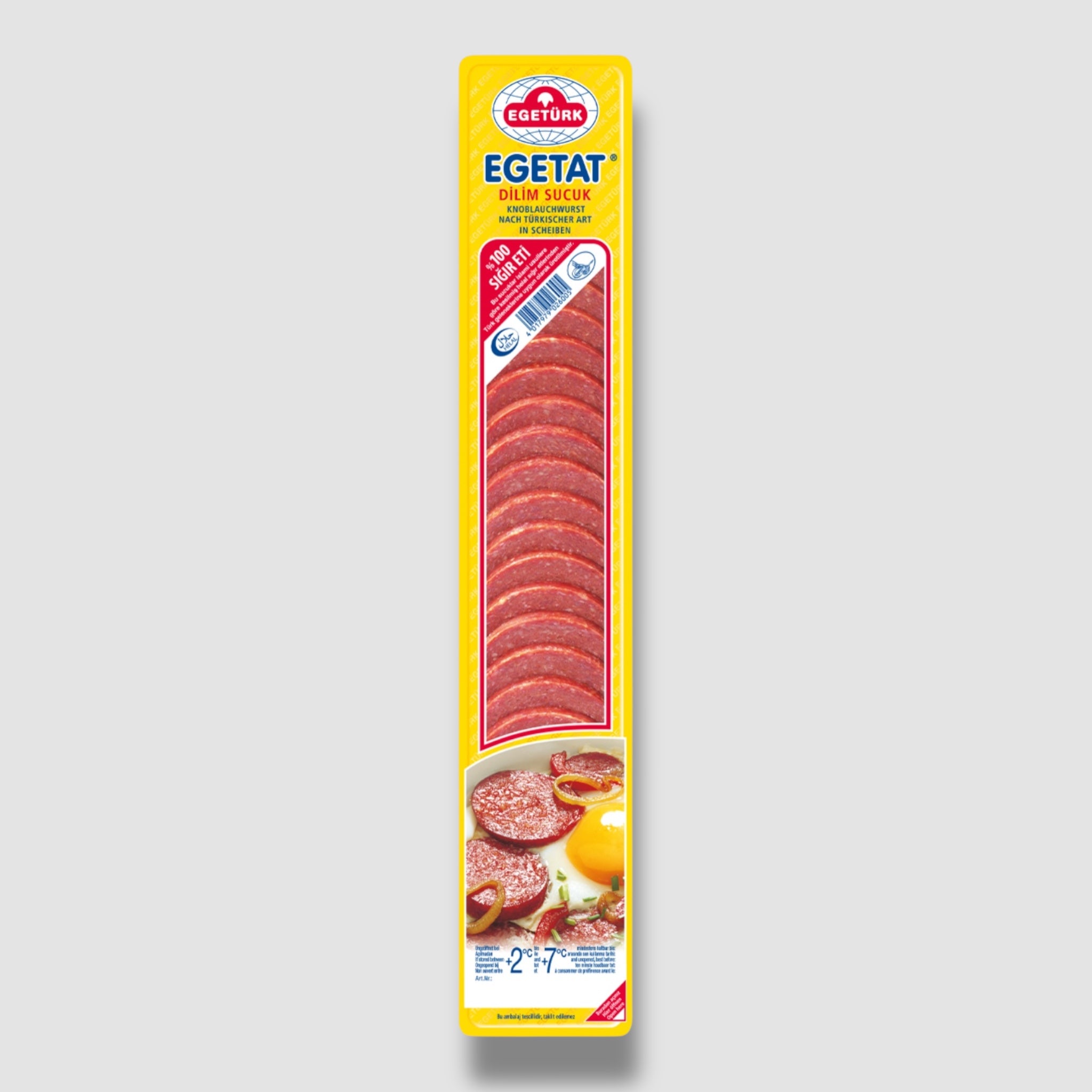Egetürk Knoblauchwurst in Scheiben 200g - Goomart