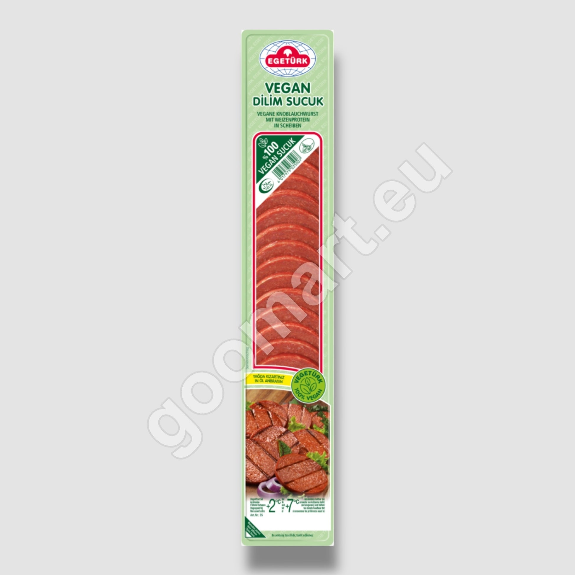 Egetürk Vegane Knoblauchwurst in Scheiben 200g - Goomart