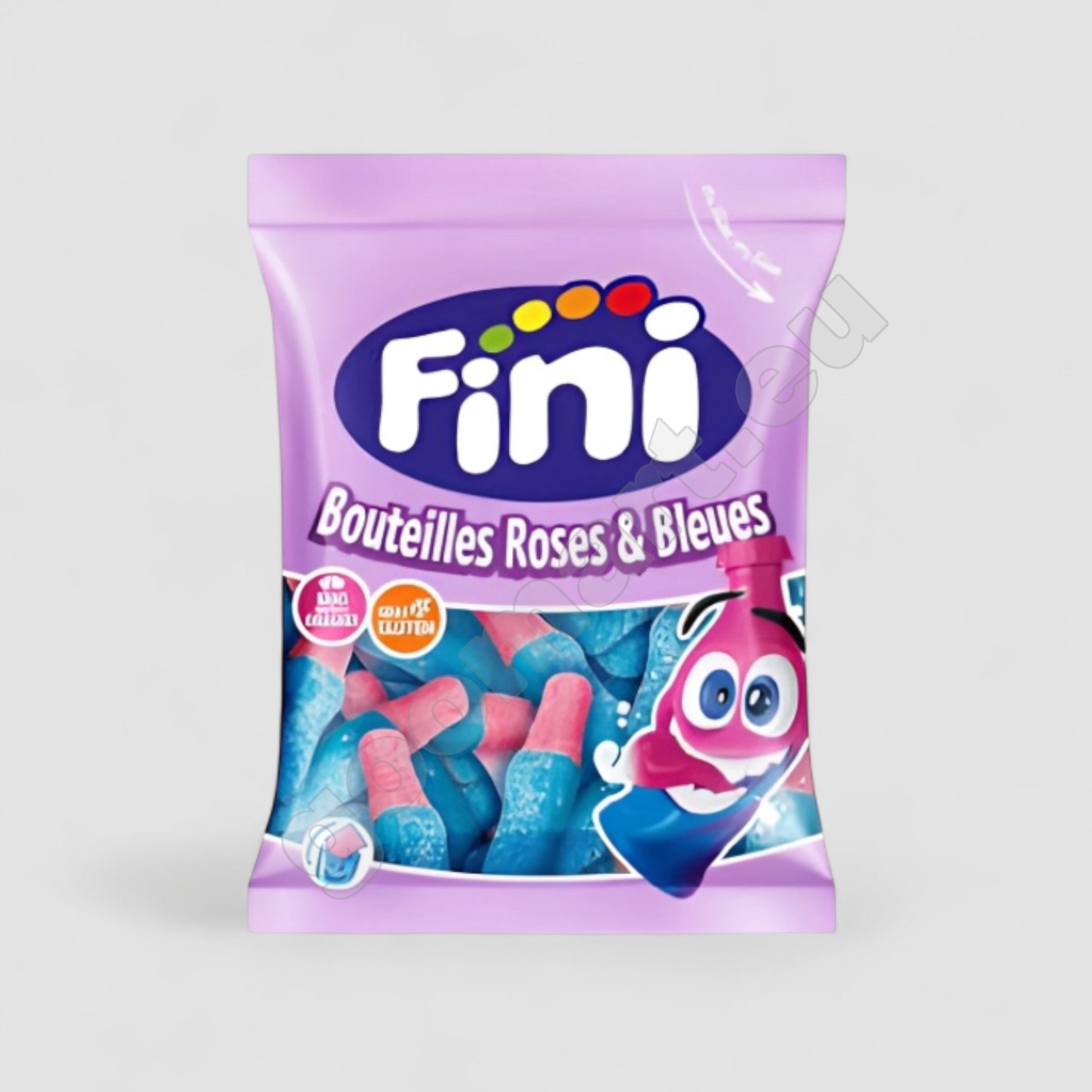 Fini Pink & Blaue Flaschen Fruchtgummi 75g - Goomart