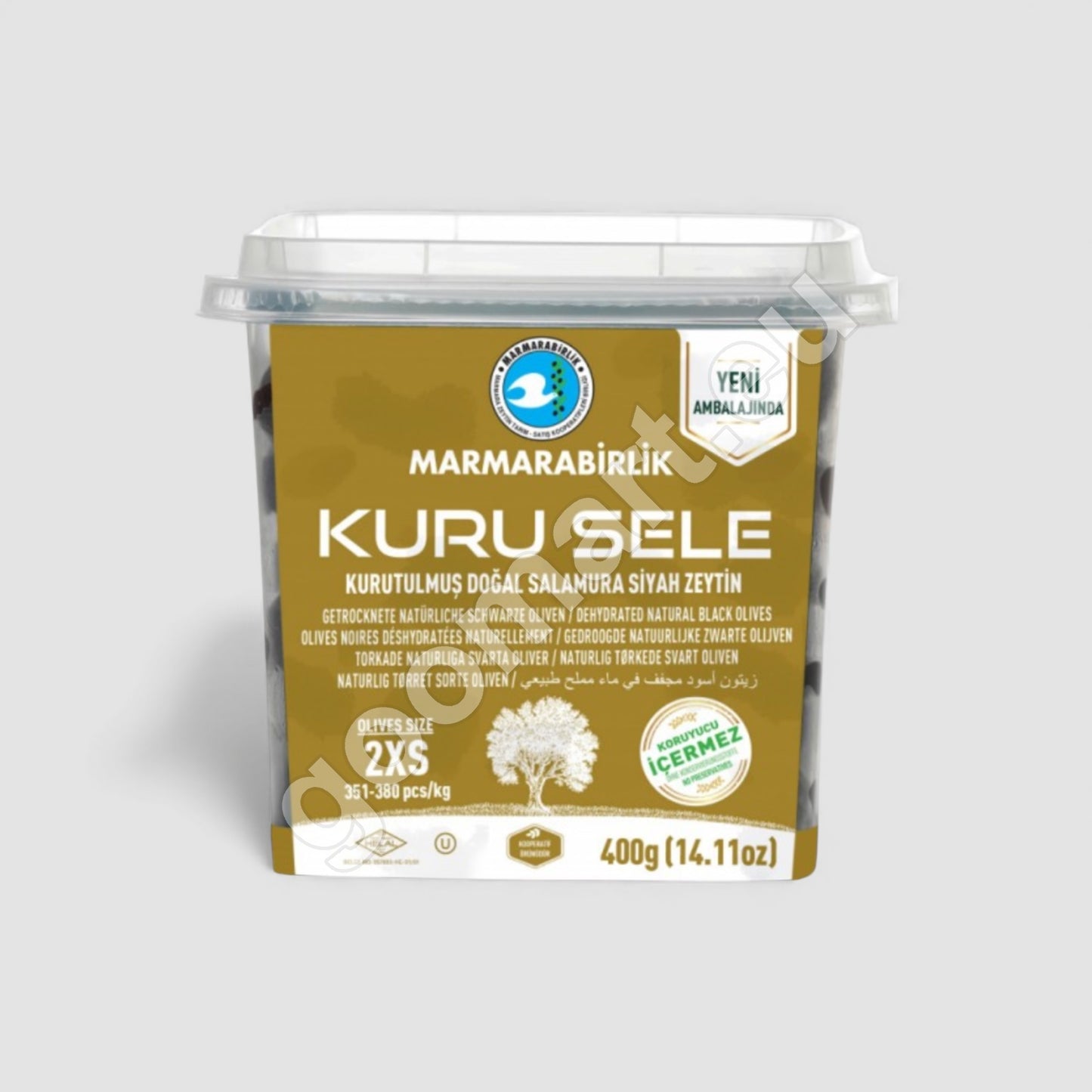 Marmara Birlik Kuru Sele 2Xs Schwarze Oliven 400g - Goomart
