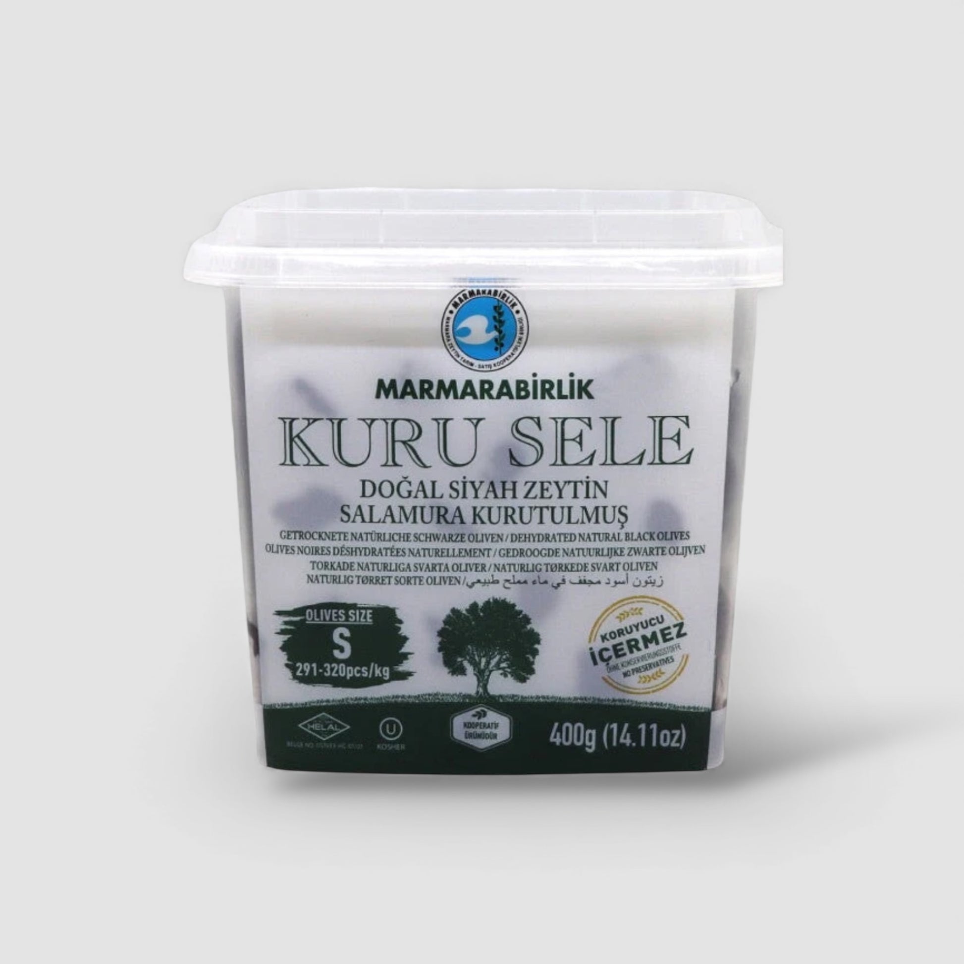 Marmara Birlik Sele S Große Schwarze Oliven 400g - Goomart
