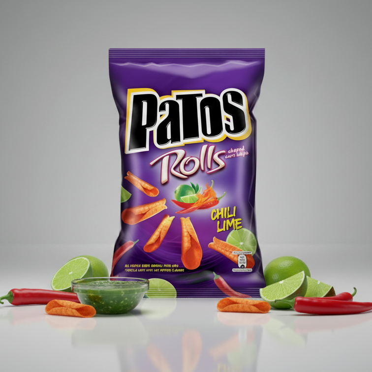 Patos Rolls Chili & Lime Maischips 109g - Goomart