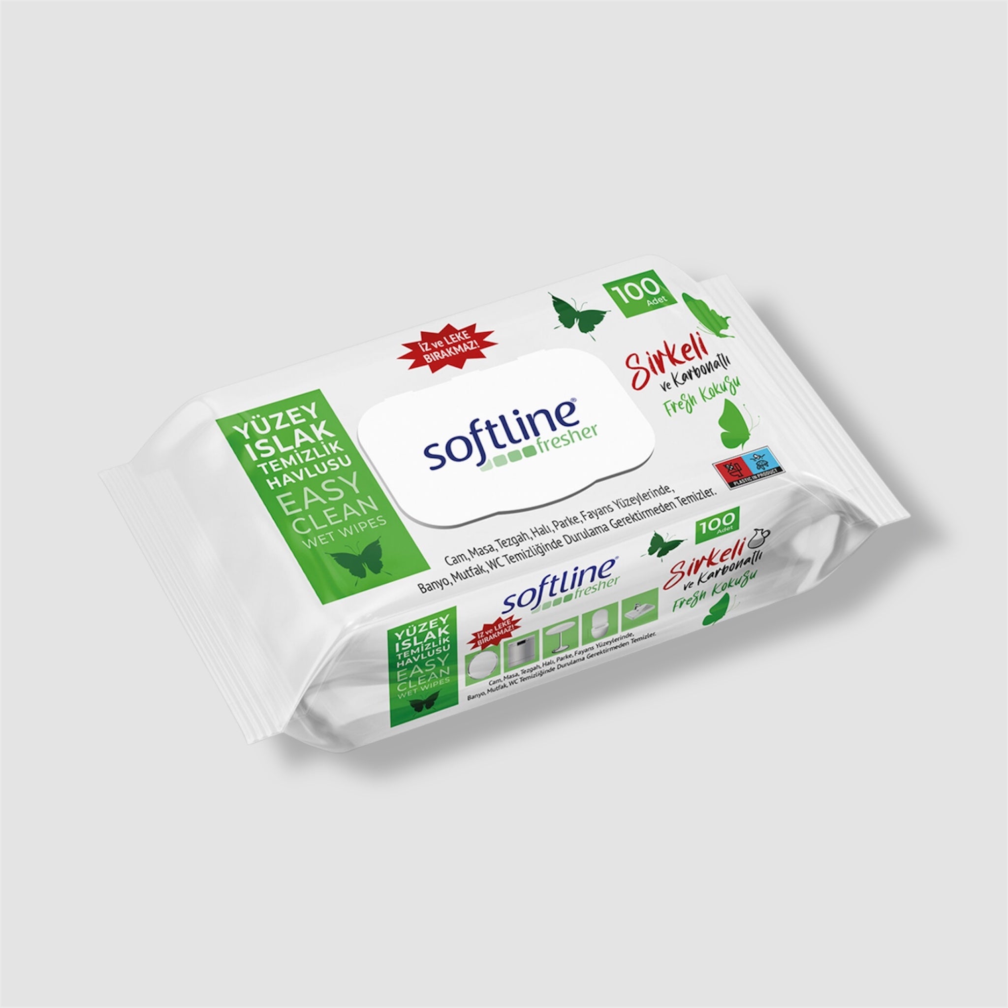 Softline Easy Clean Allzwecktücher - Essig & Natron 100 Stück - Goomart