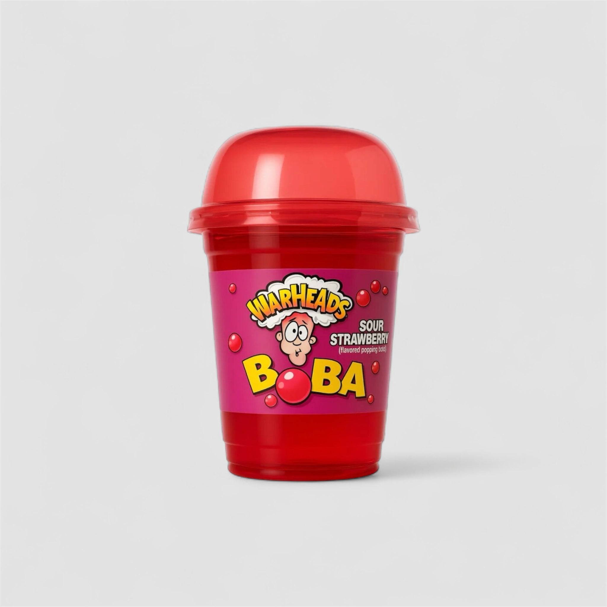 Warheads Boba Sour  Strawberry Drink 400ml - Goomart