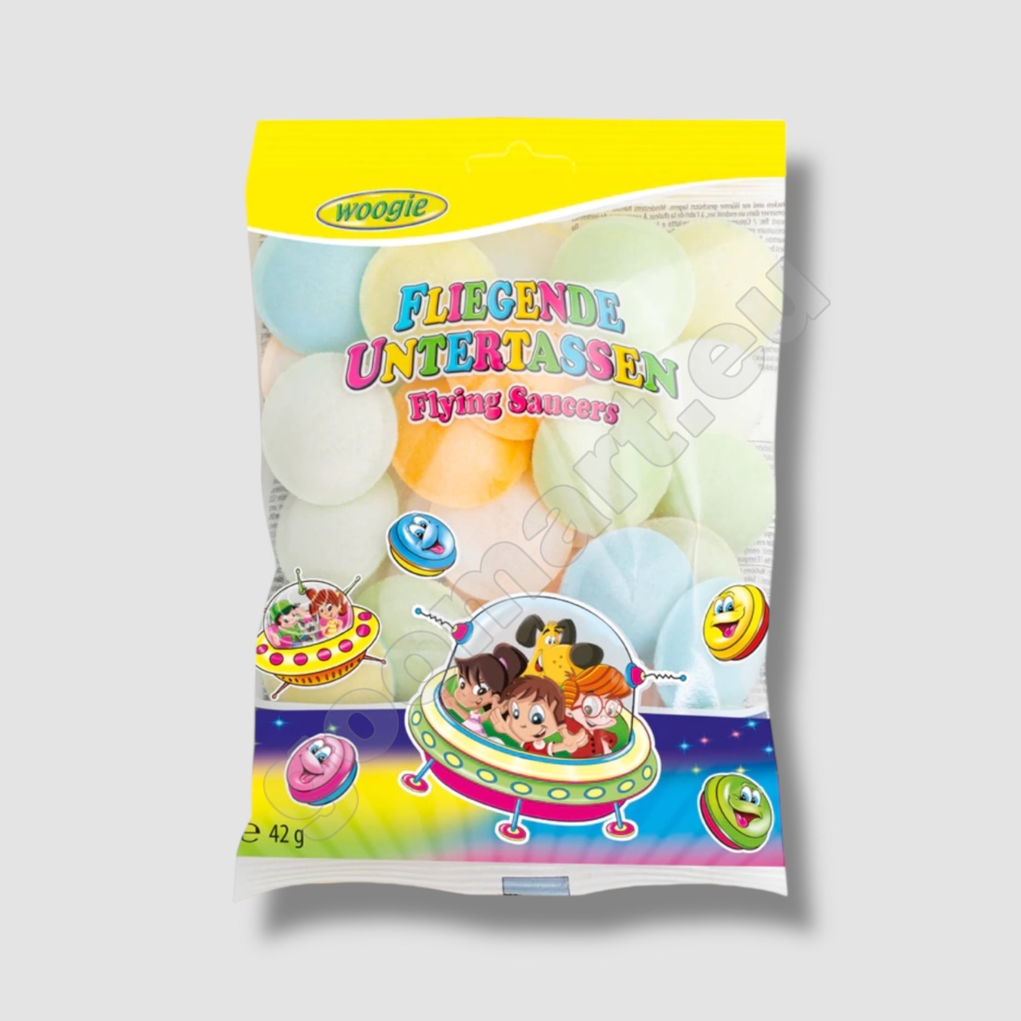 Woogie Fliegende Untertassen mit Brausefüllung 42g - Goomart