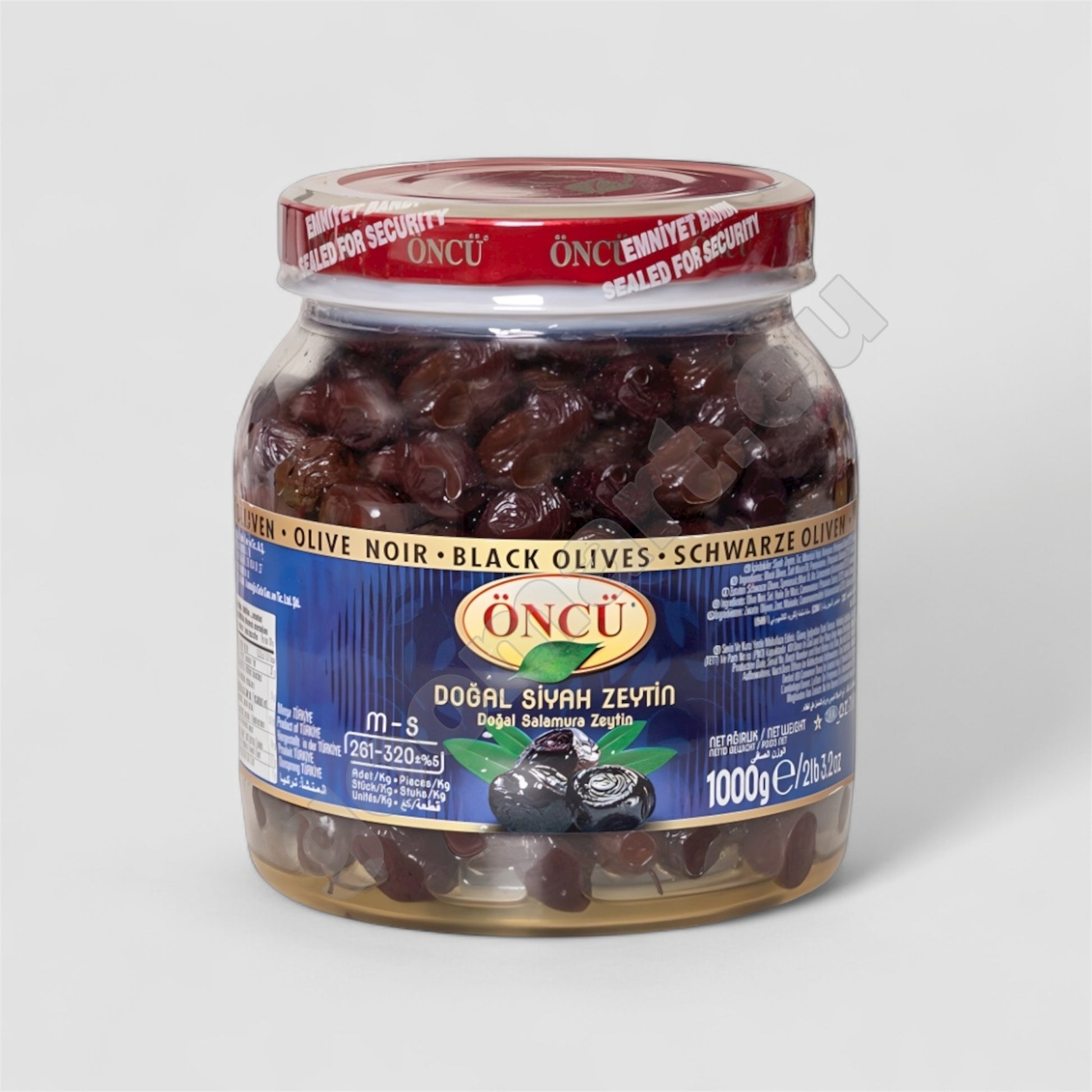 Öncü Natürliche Schwarze Oliven M S 261–320 1kg - Goomart