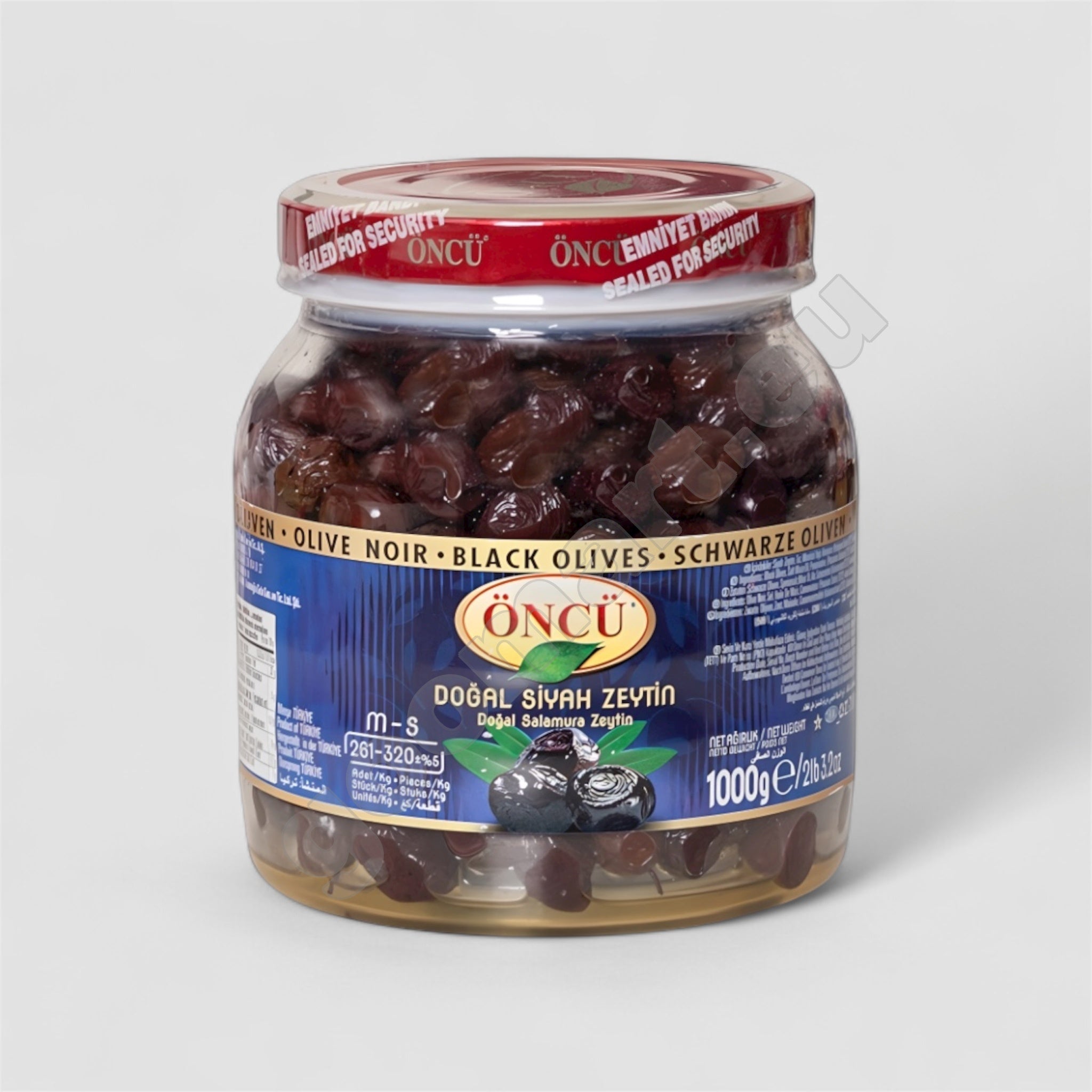 Öncü Natürliche Schwarze Oliven M S 261–320 1kg - Goomart