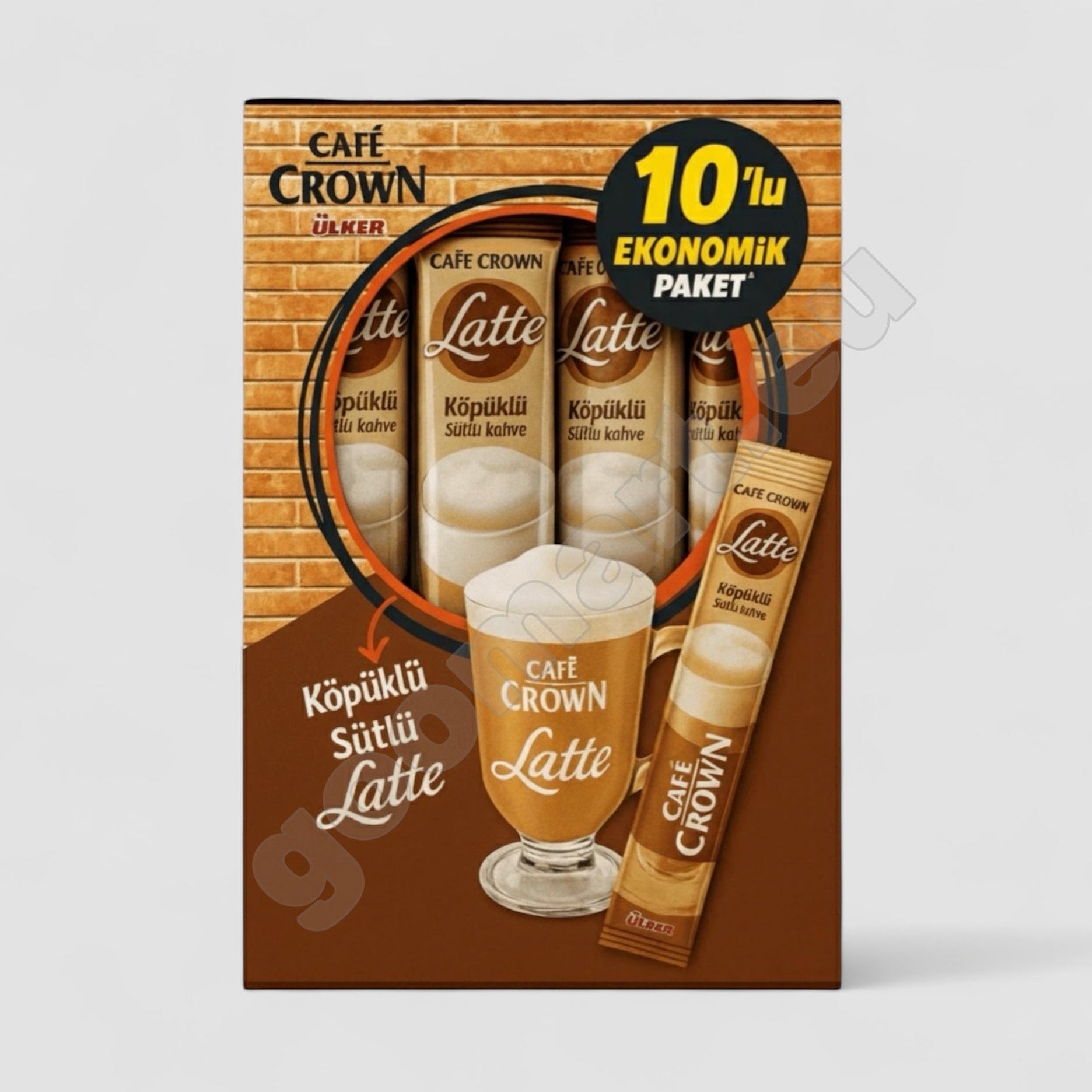Ülker Cafe Crown Latte Instantkaffee 10er Pack - Goomart