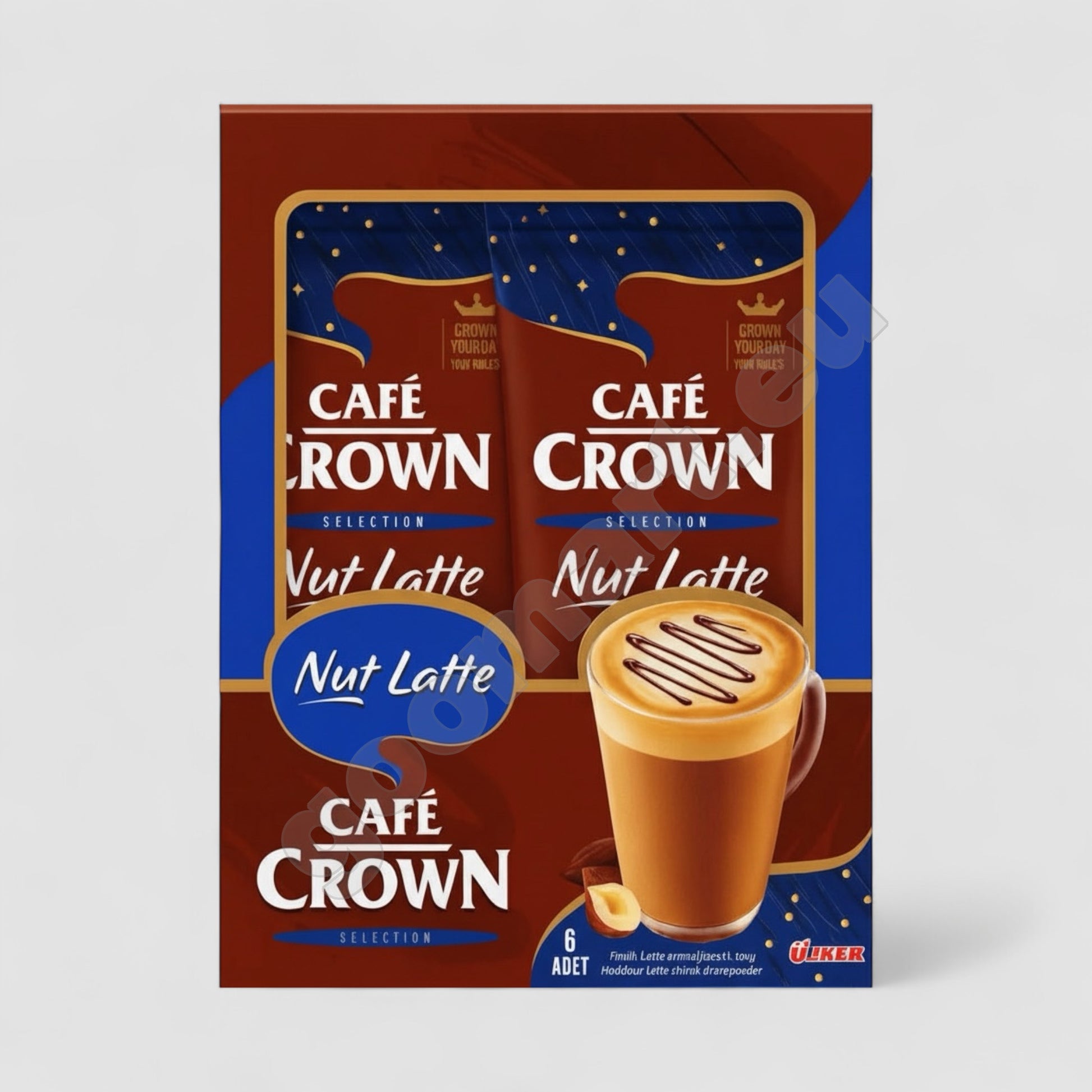 Ülker Cafe Crown Haselnuss Latte Instantkaffee 6er Pack - Goomart